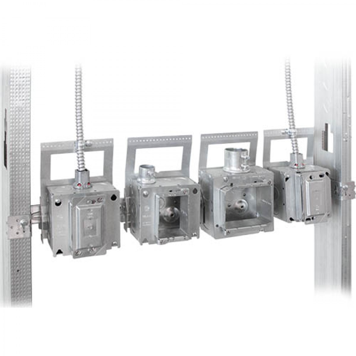 DROP-ON-BAR SLIDER BRACKETS FOR SQUARE BOXES