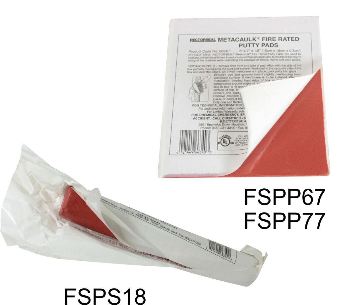 FIRESTOP PUTTY STICK & PAD