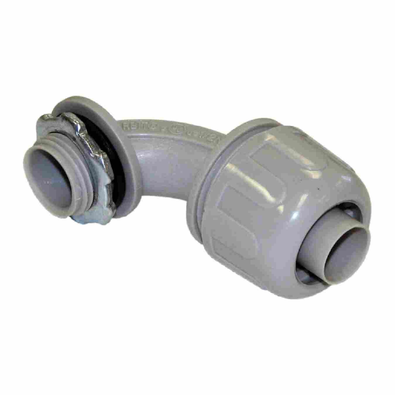 NON-METALLIC (PVC) LIQUID TIGHT CONNECTORS 90° ANGLE