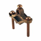 BRONZE BARE GROUND CLAMP - BRASS SCREW
