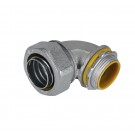 MALLEABLE IRON LIQUID TIGHT CONN. 90 ANGLE INSULATED THROAT