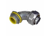 ZINC DIE-CAST LIQUID TIGHT CONN. 90° ANGLE INSULATED THROAT