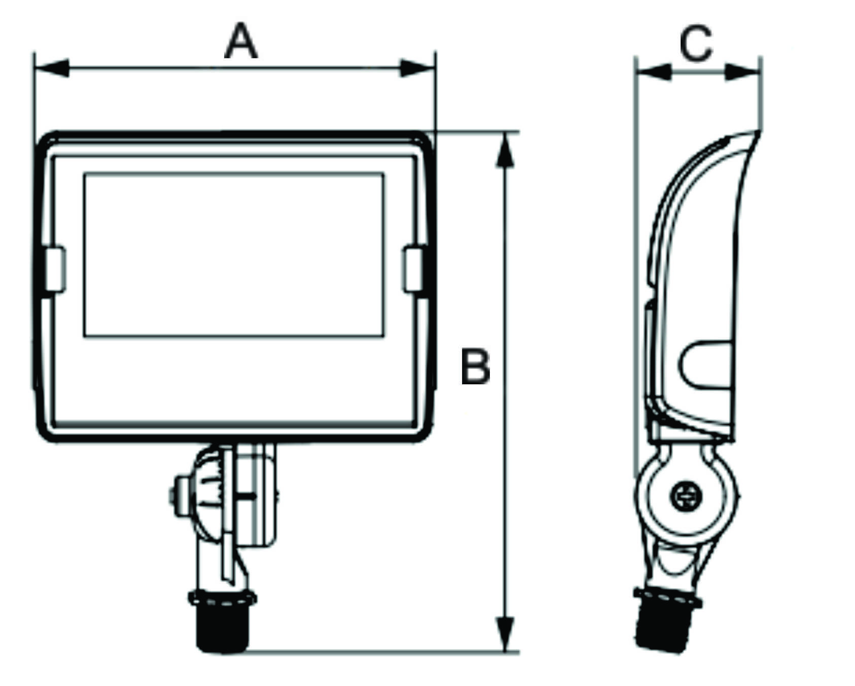 AWC-LFL11-30W/60W/100W-KN Line Drawing AWC-LFL11-30W-KN Line Drawing